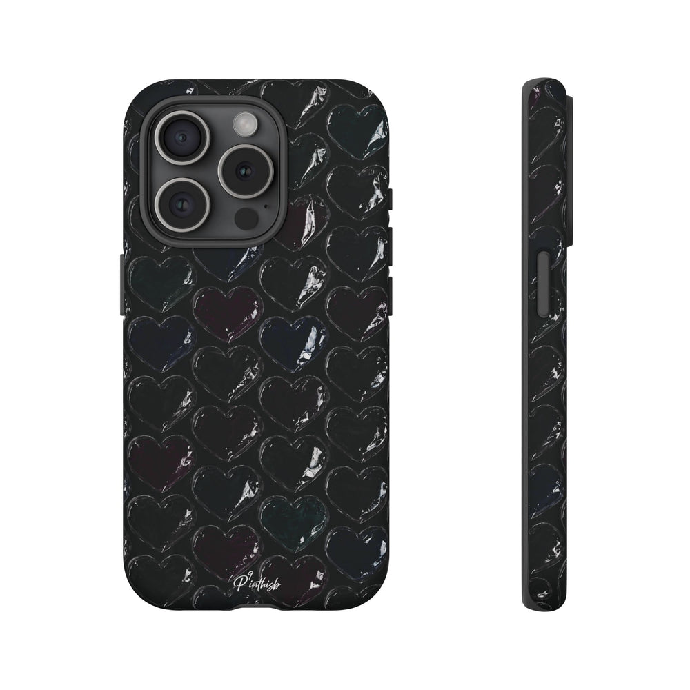 Black Pop Hearts Tough Case