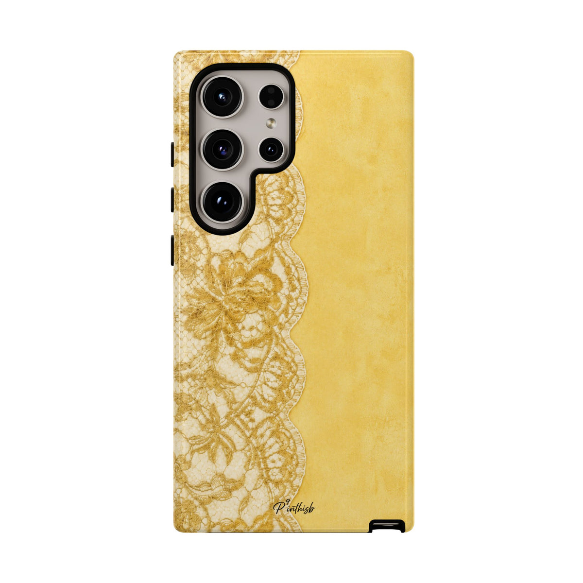 Yellow Vintage Lace Tough Case