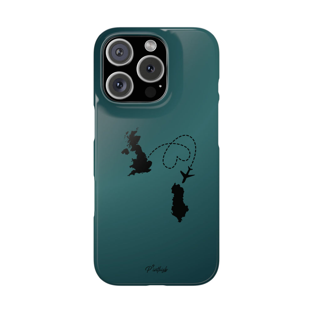 Copy of UK to Albania Pink Snap Phone Case