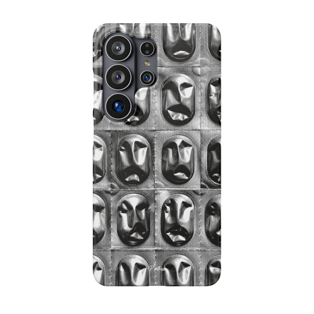 Metallic Mask Grid Snap Case