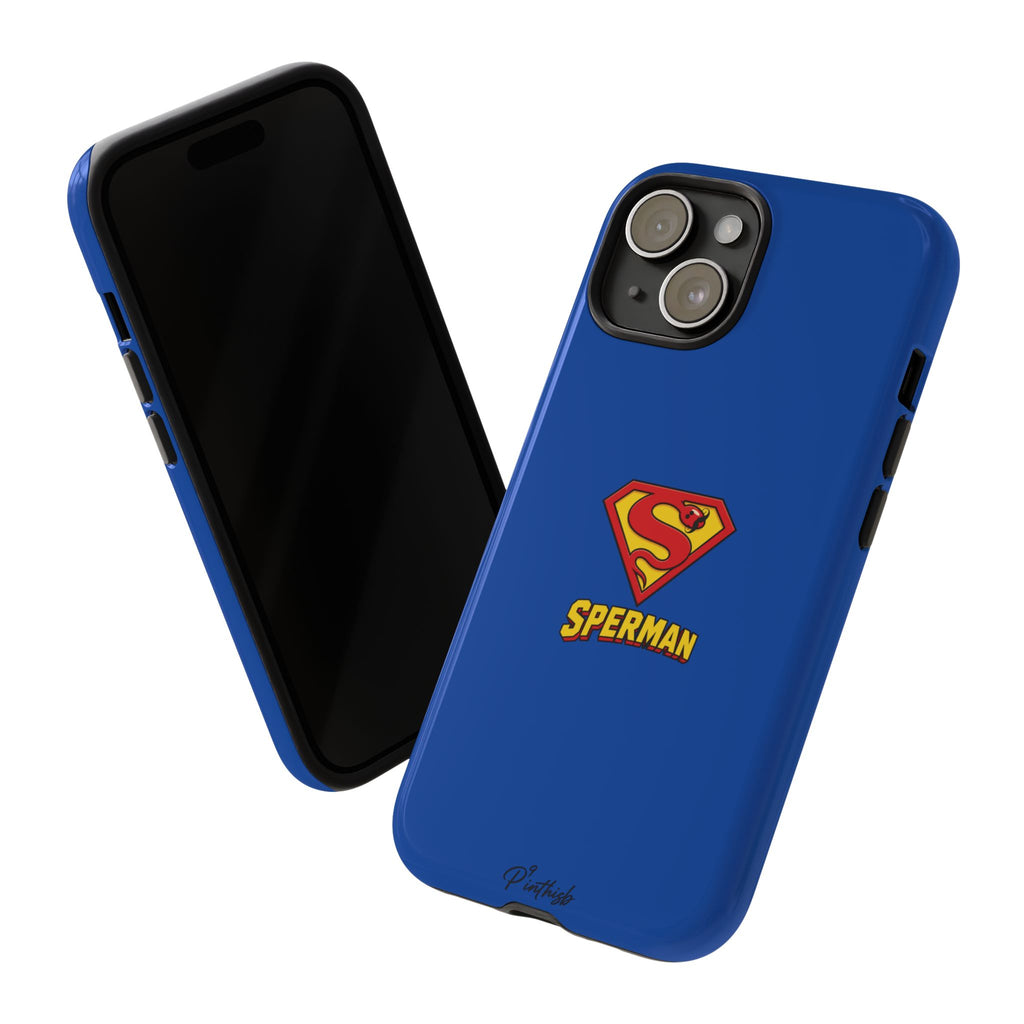 "SPERMAN" Parody Logo Tough Phone Case