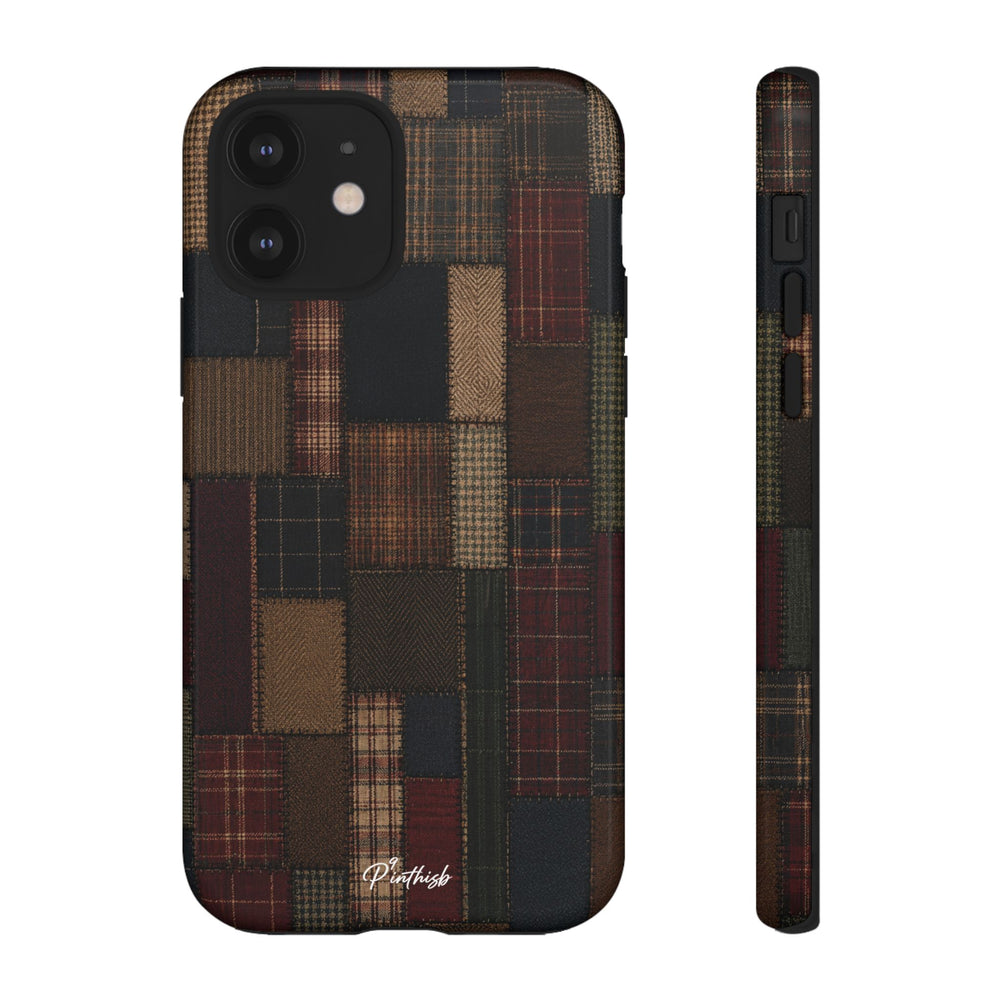 Plaid Patchwork Tough Phone Case