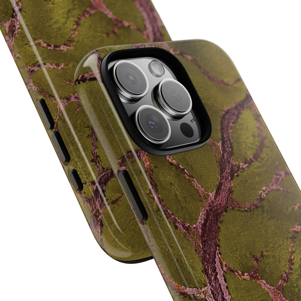Olive & Rose Gold Tree Pattern Phone Case