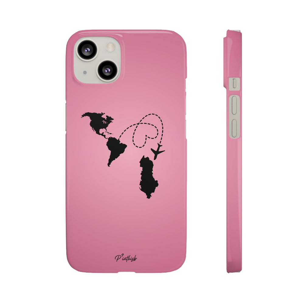 America to Albania Pink Snap Phone Case