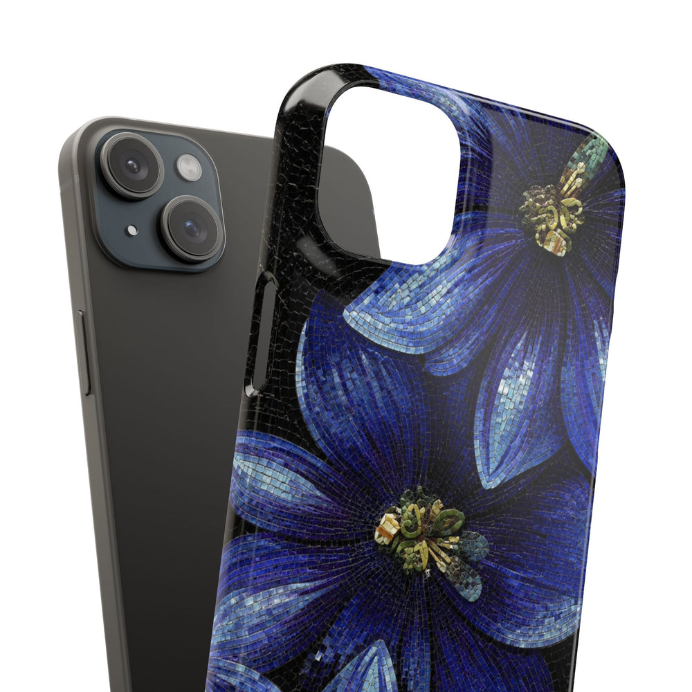 Blue Floral Snap Case