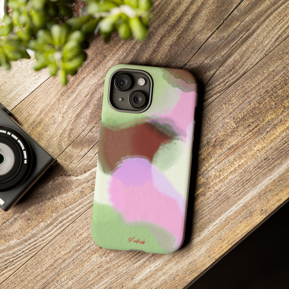 Abstract Pastel Camouflage Tough Phone Case