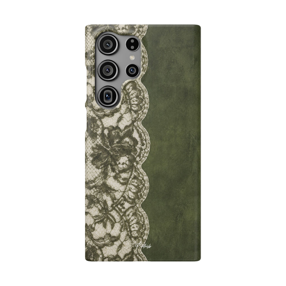 Olive Lace Snap Case