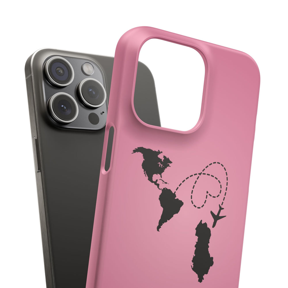 America to Albania Pink Snap Phone Case