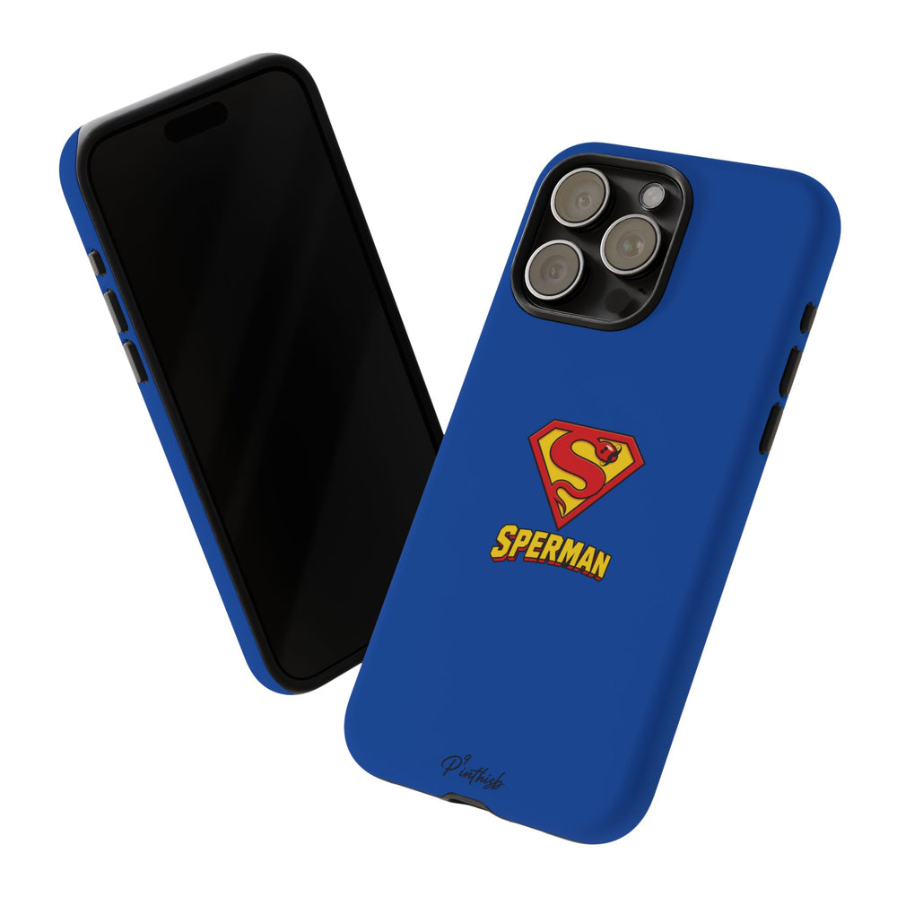 "SPERMAN" Parody Logo Tough Phone Case