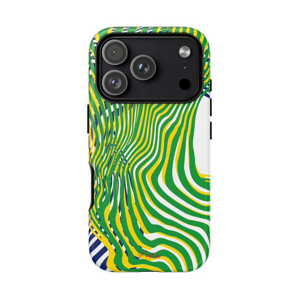 Abstract Green Wave Phone Case