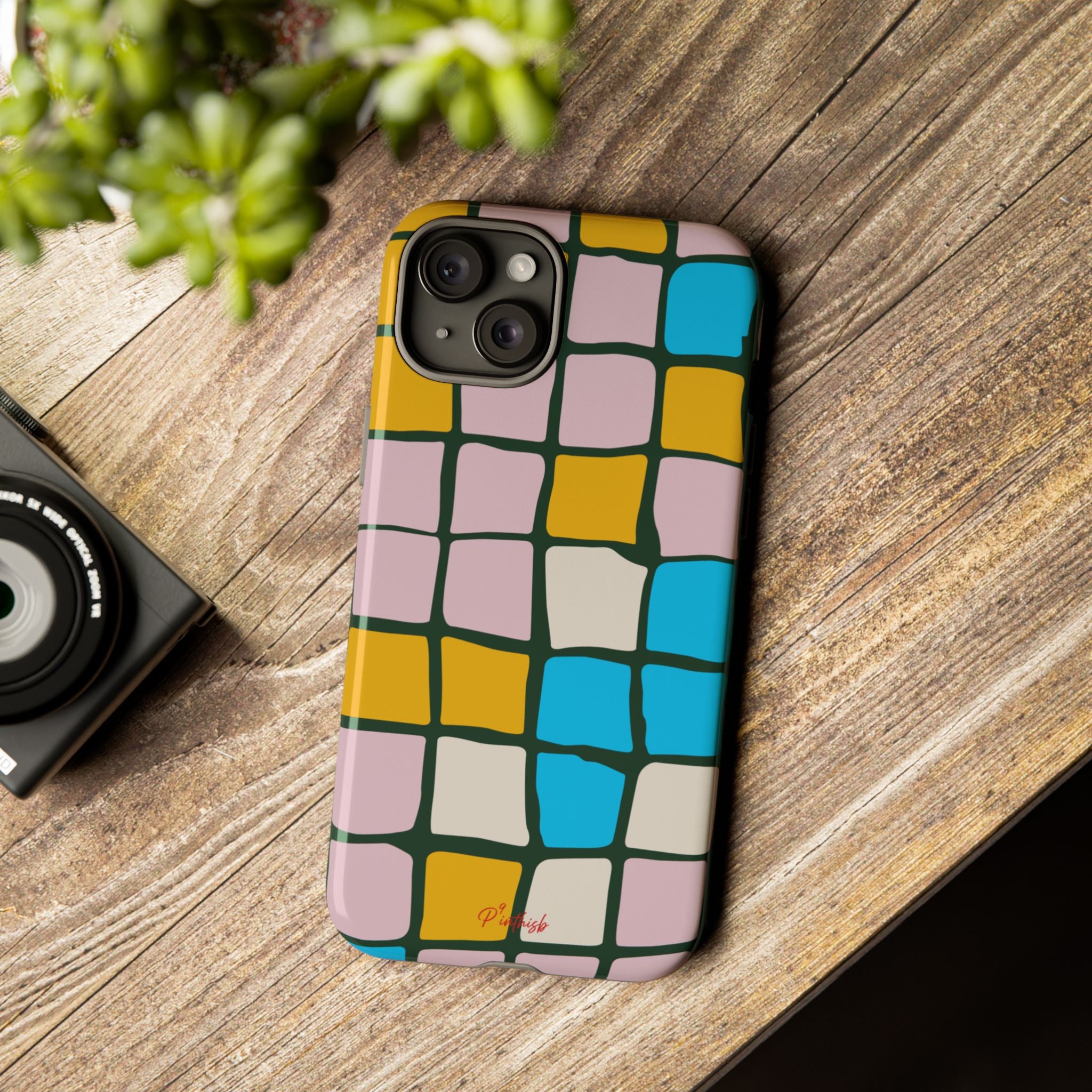 Color Grid Tough Phone Case