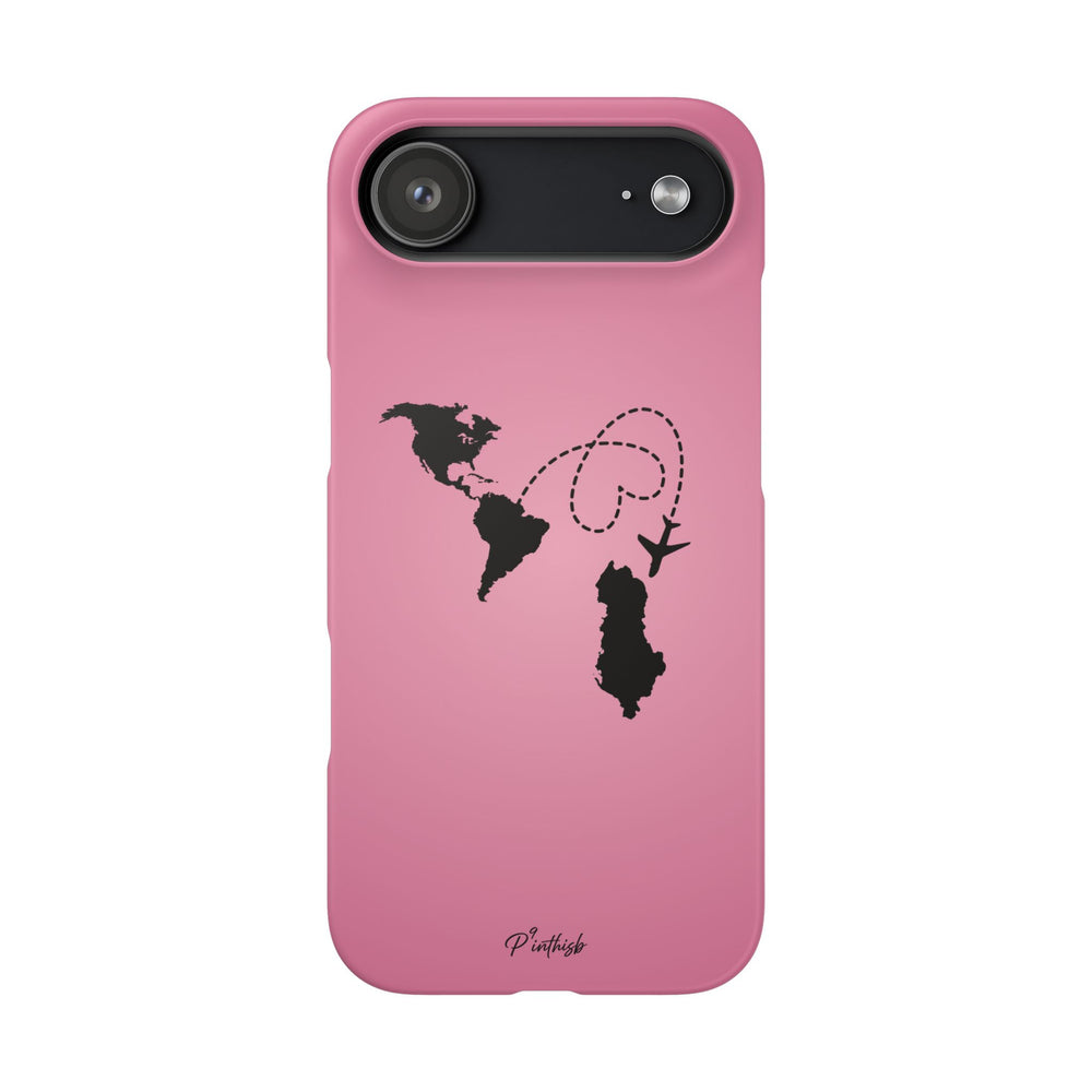 America to Albania Pink Snap Phone Case