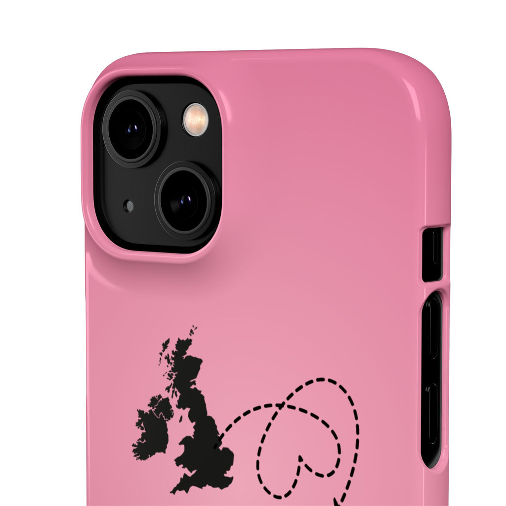 UK to Albania Pink Snap Phone Case