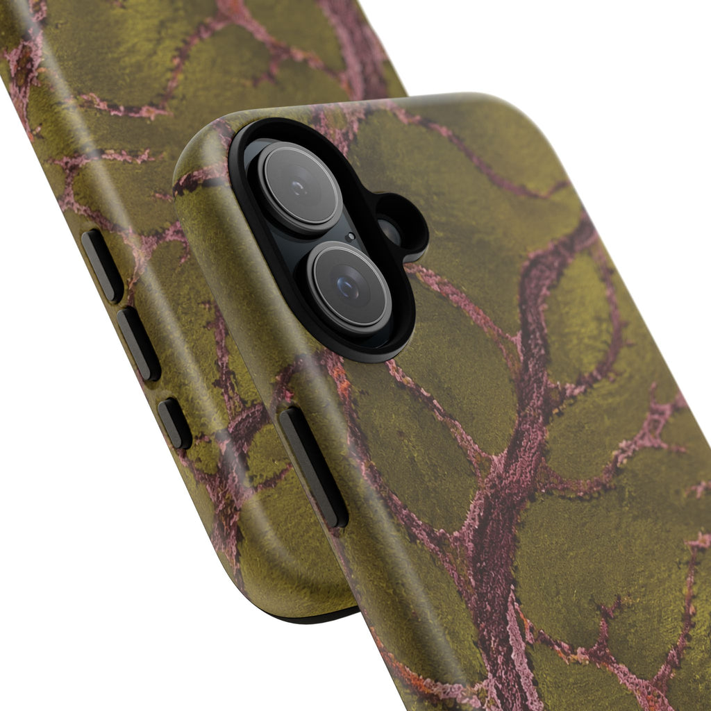 Olive & Rose Gold Tree Pattern Phone Case