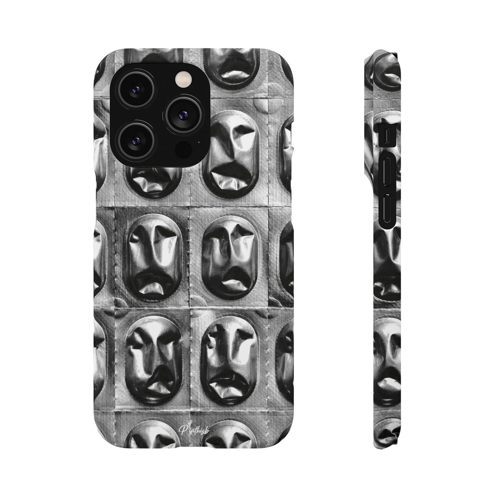 Metallic Mask Grid Snap Case