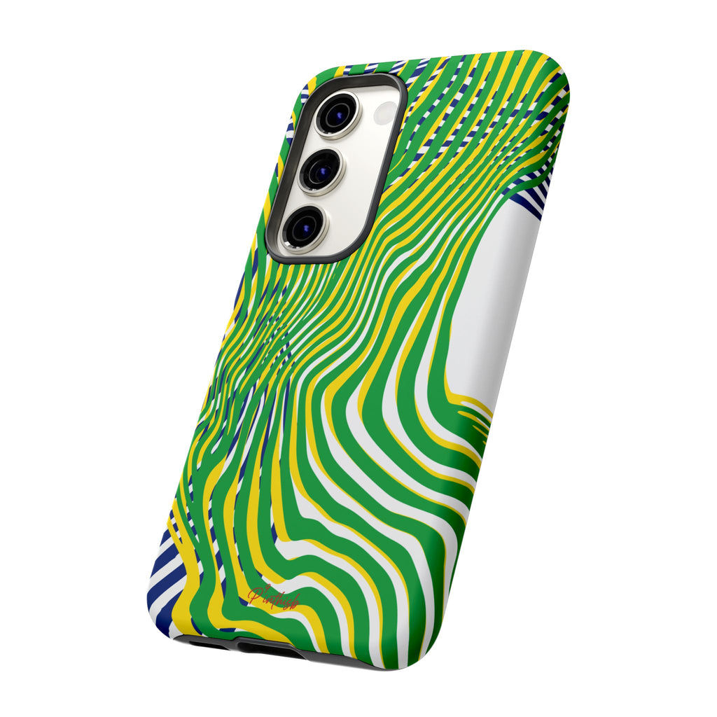 Abstract Green Wave Phone Case