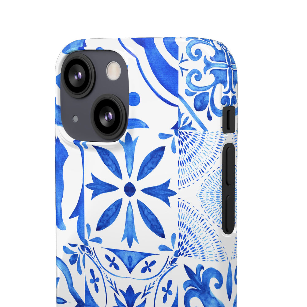 Blue Tile Pattern Snap Phone Case