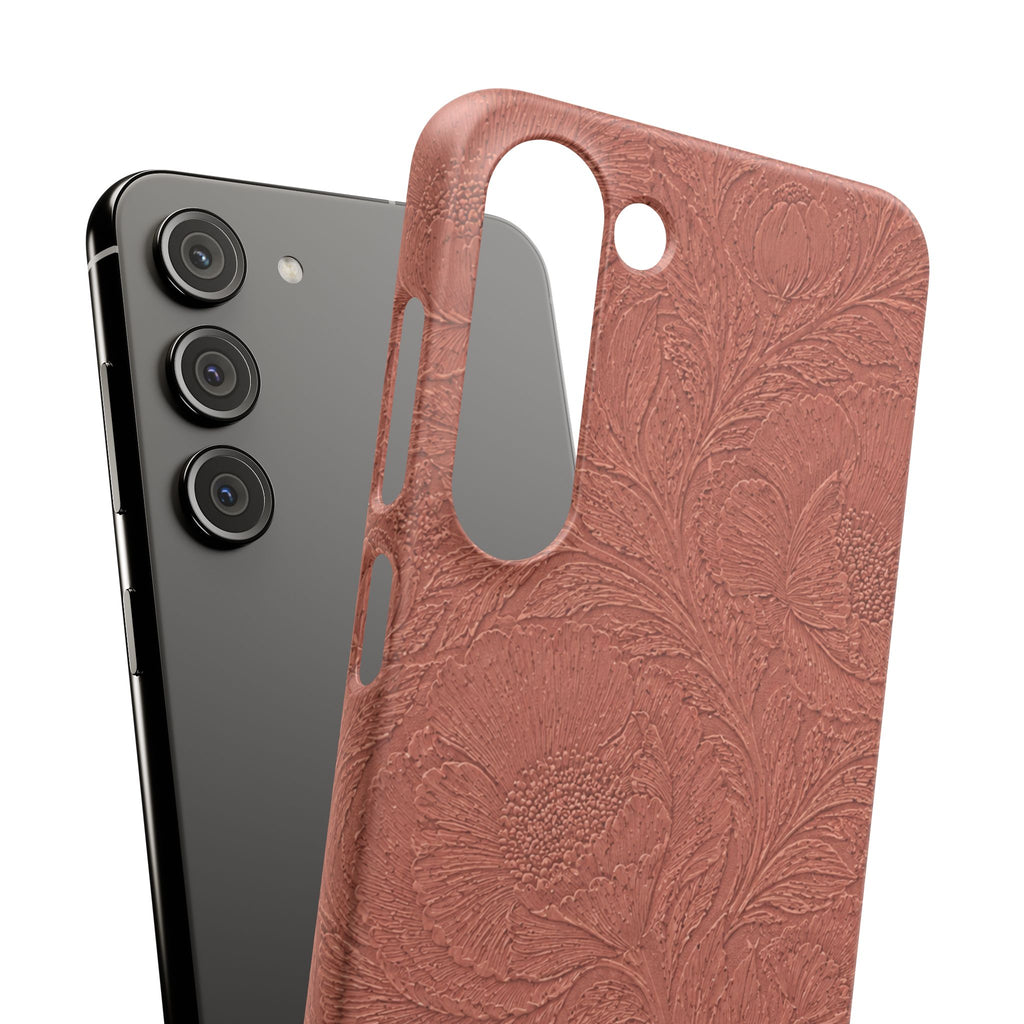 Embossed Floral Snap Case