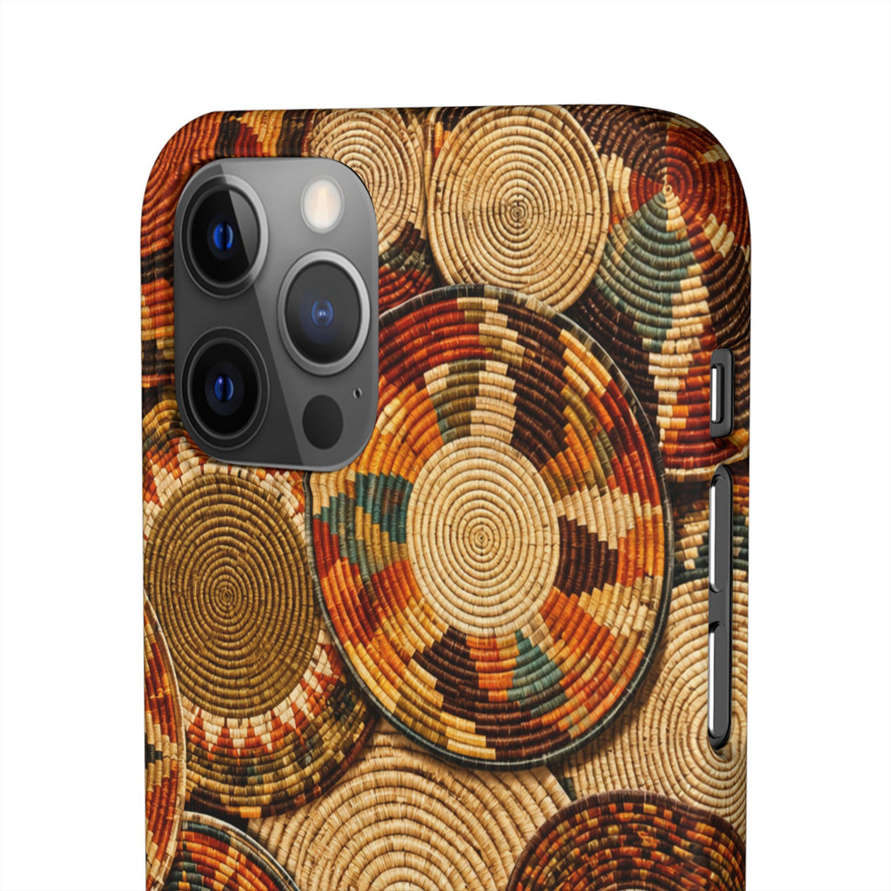 Bohemian Woven Basket Pattern Snap Case