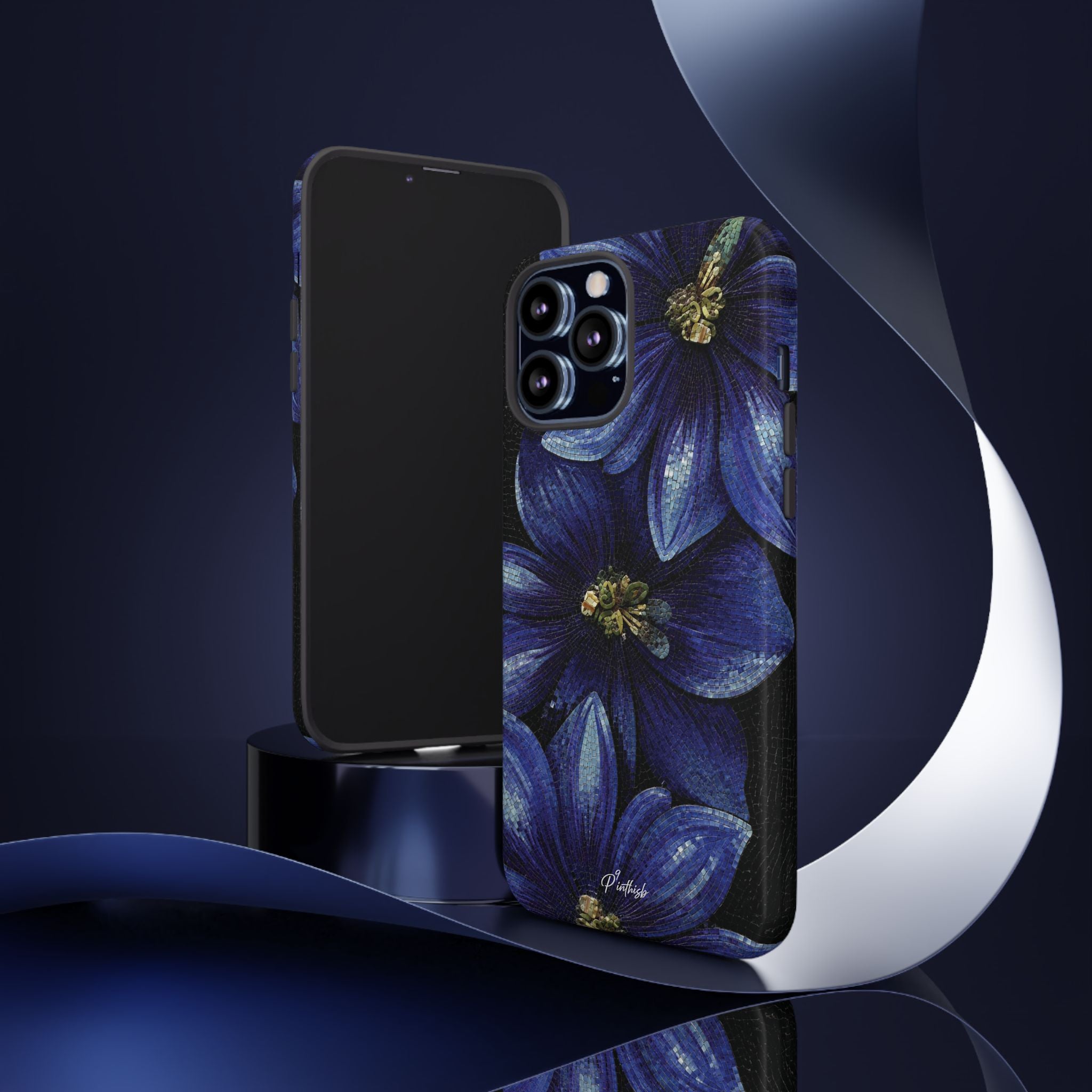 Blue Floral Tough Case