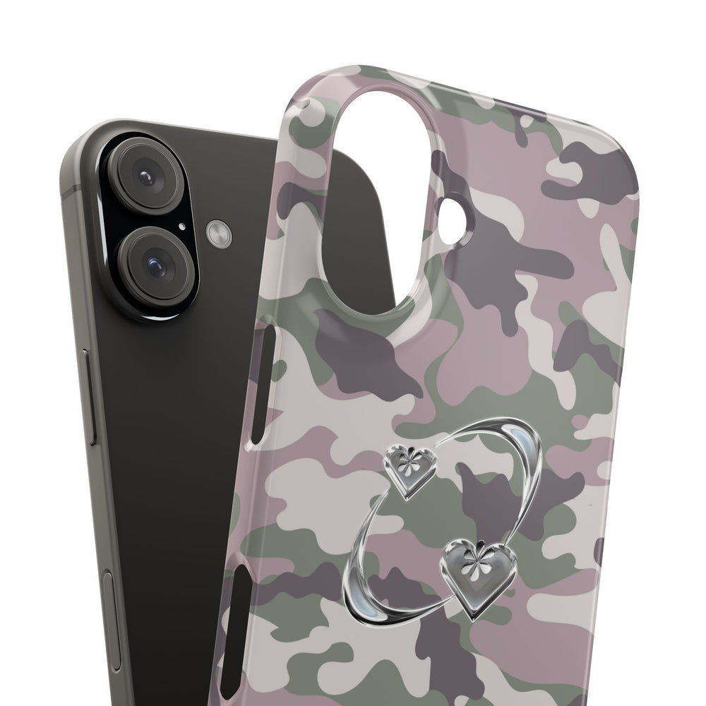 Camouflage Heart Snap Phone Case