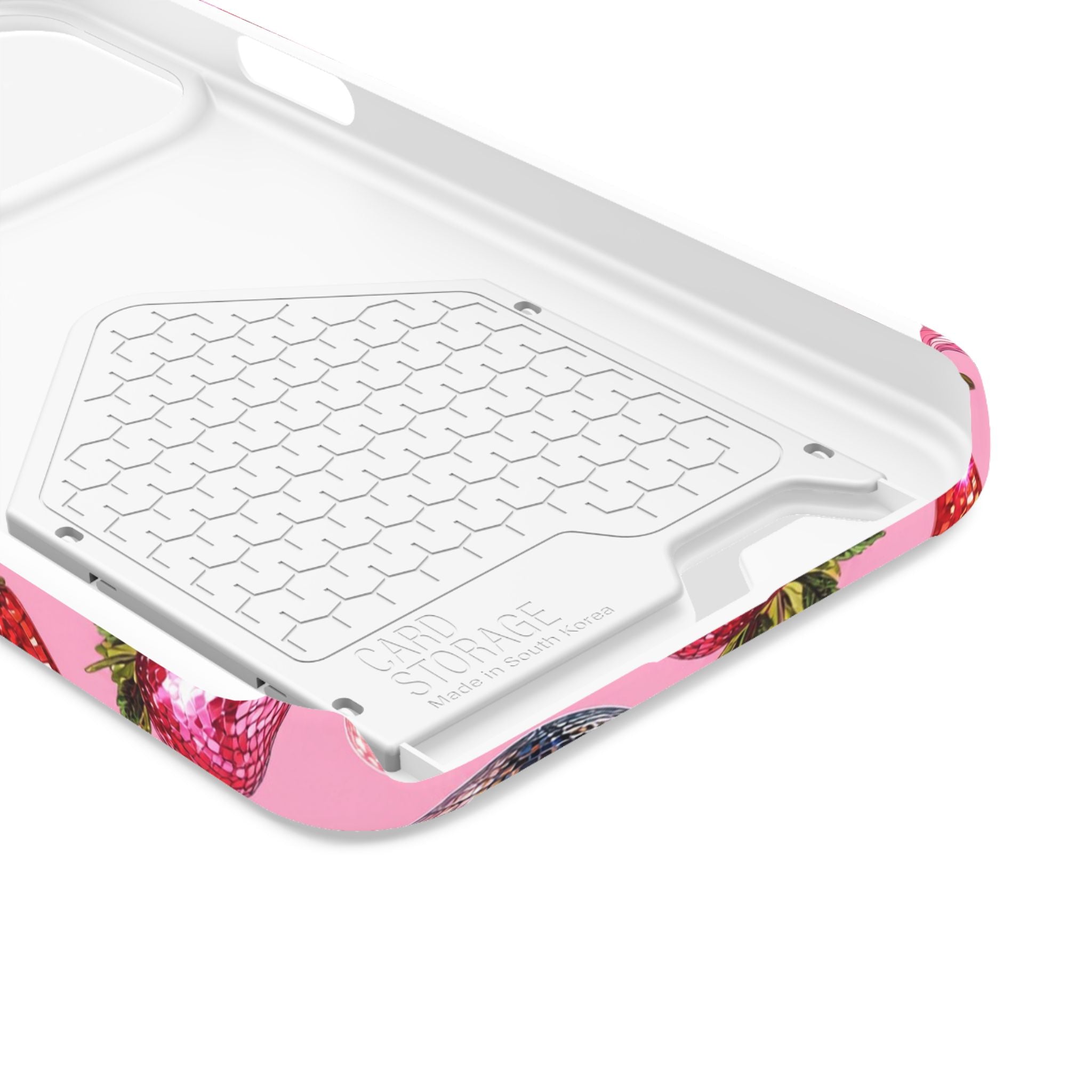 Pink Disco Strawberry & Pepper Phone Card Case