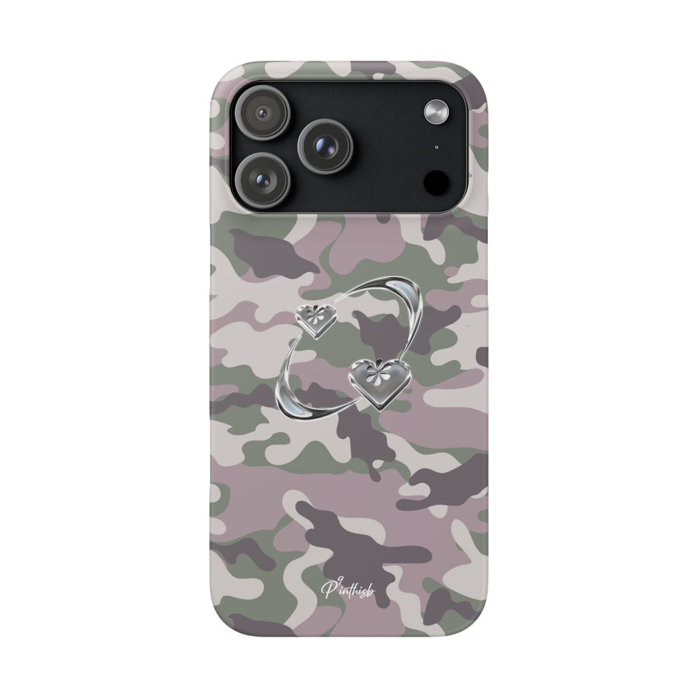 Camouflage Heart Snap Phone Case