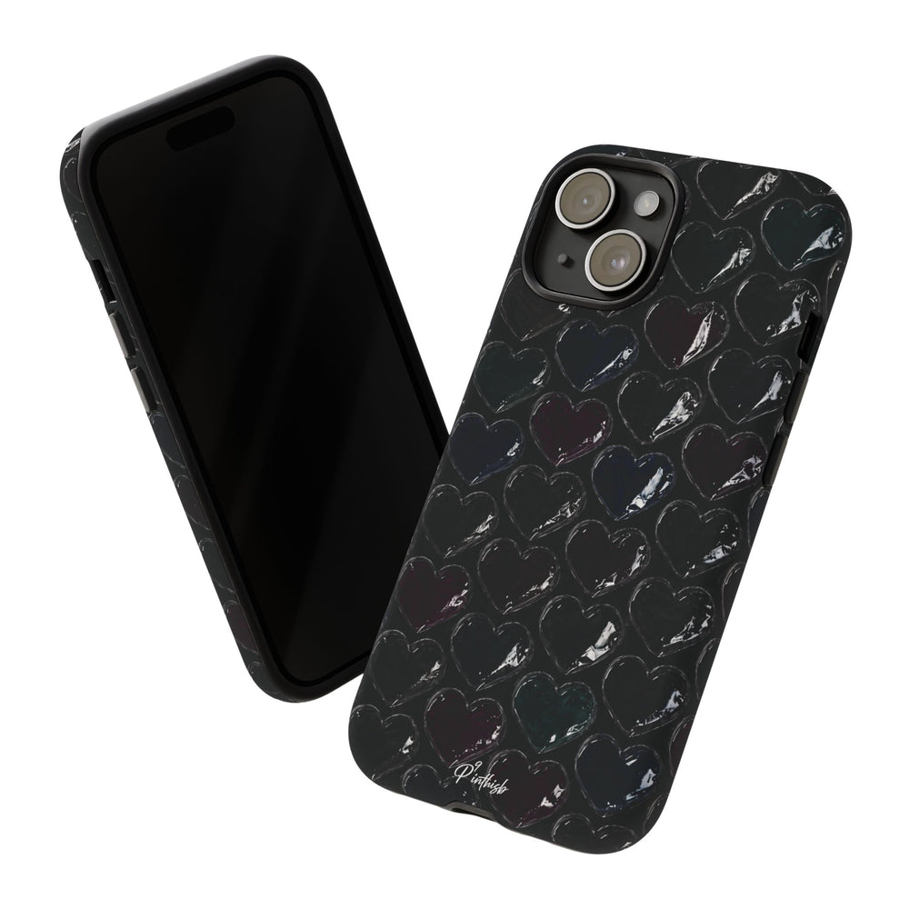Black Pop Hearts Tough Case