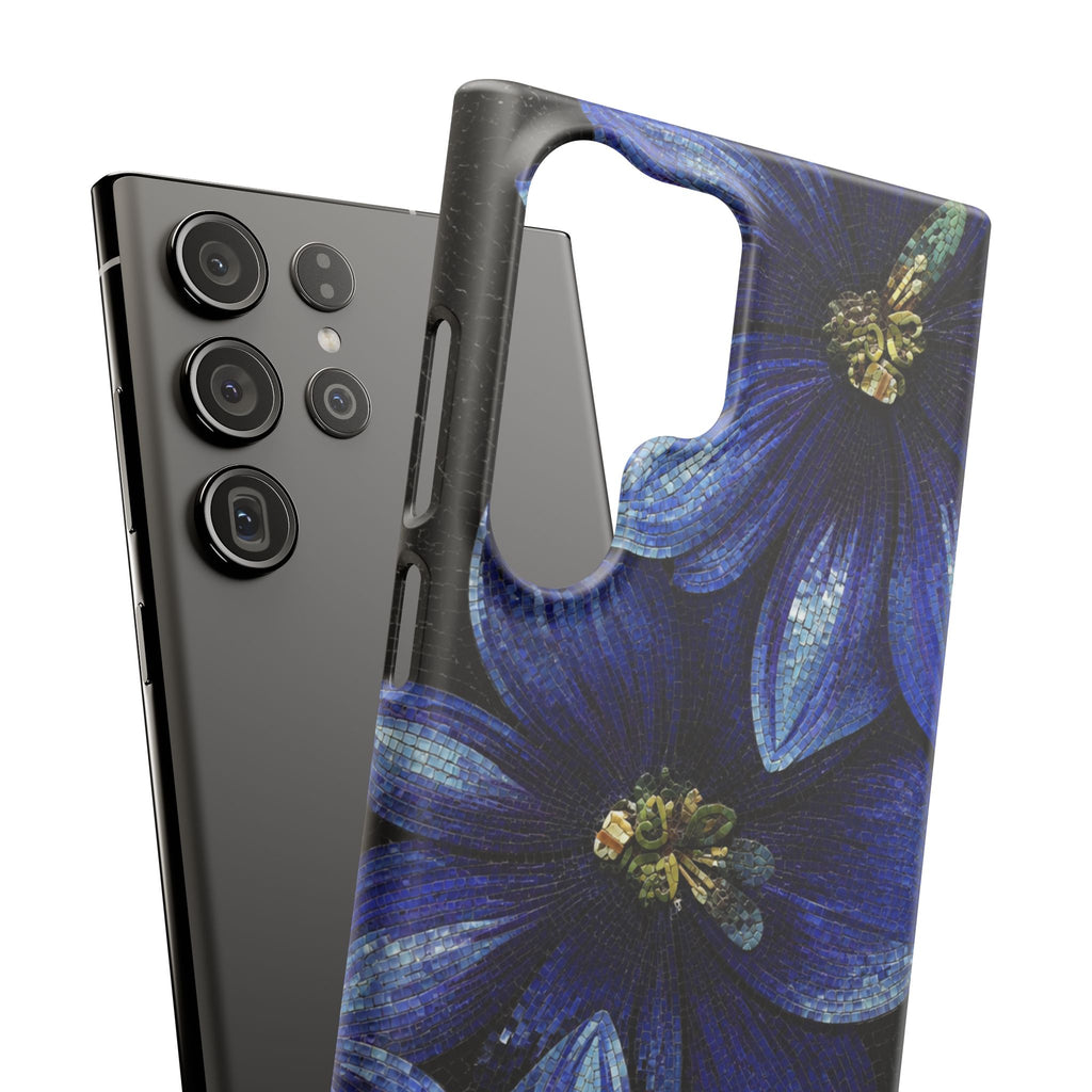 Blue Floral Snap Case