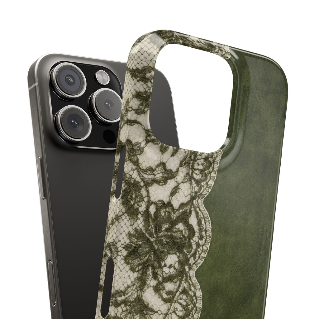 Olive Lace Snap Case