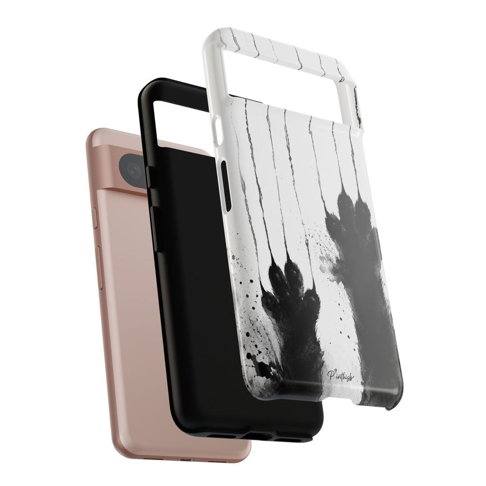 Black Ink Paw Print Tough Case