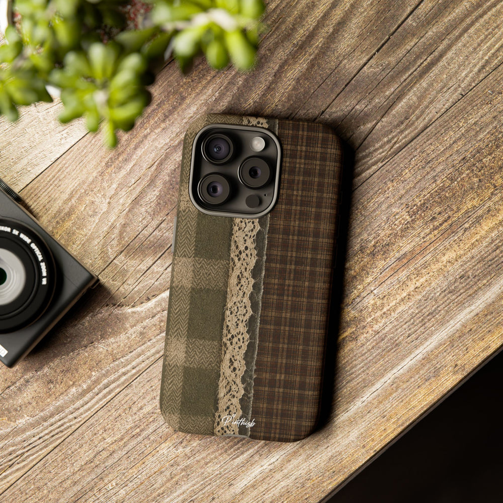 Plaid Lace Tough Phone Case