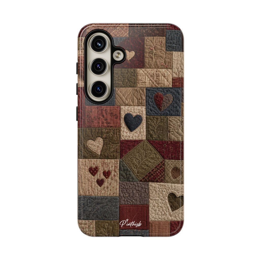 Patchwork Hearts Phone Case