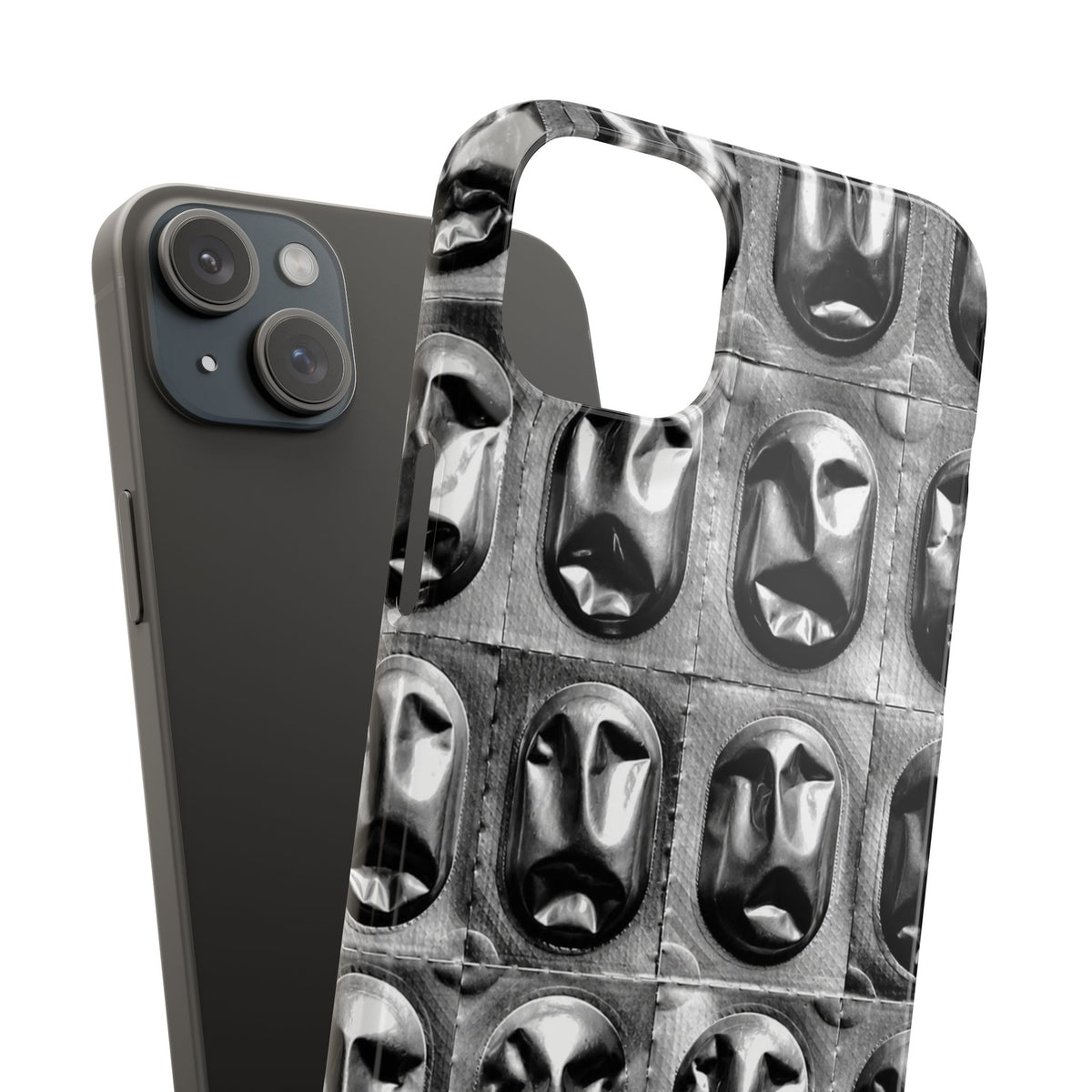 Metallic Mask Grid Snap Case