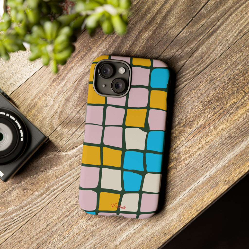 Color Grid Tough Phone Case