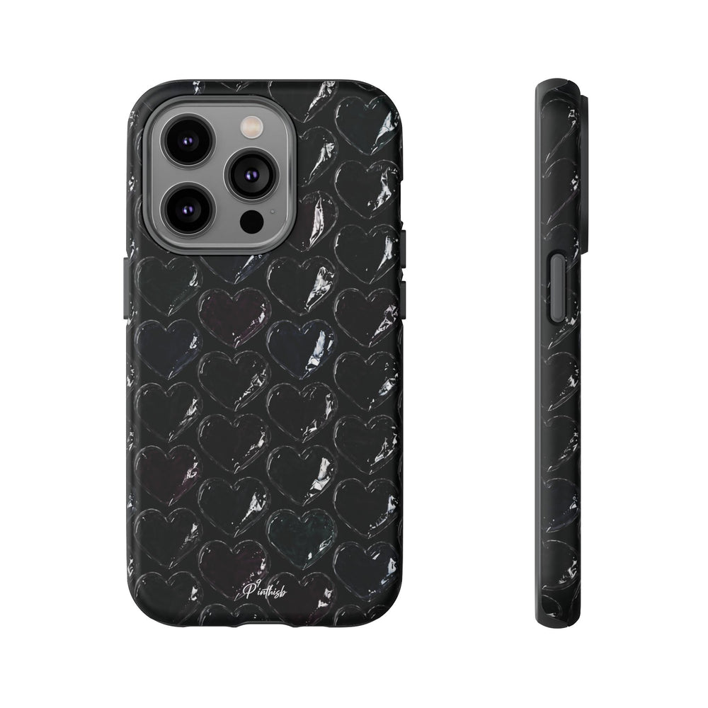 Black Pop Hearts Tough Case