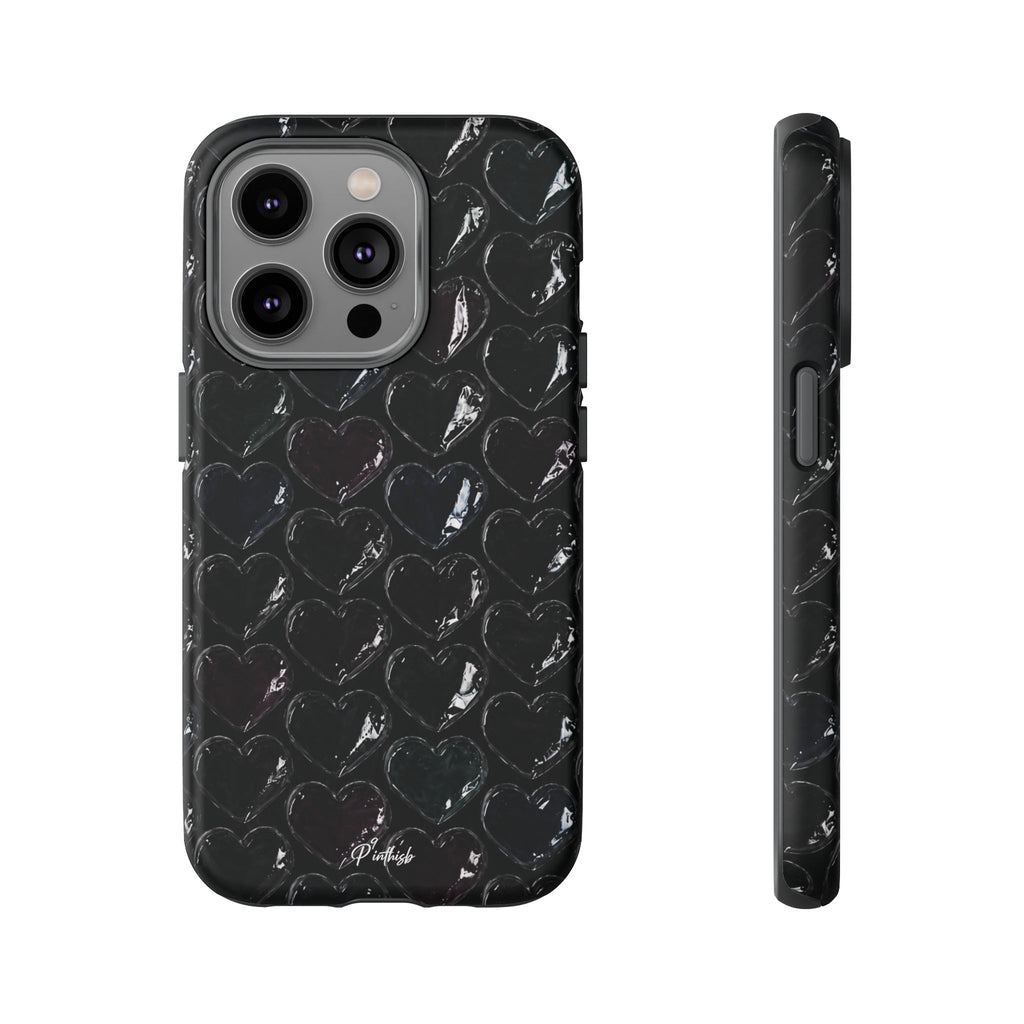 Black Pop Hearts Tough Case