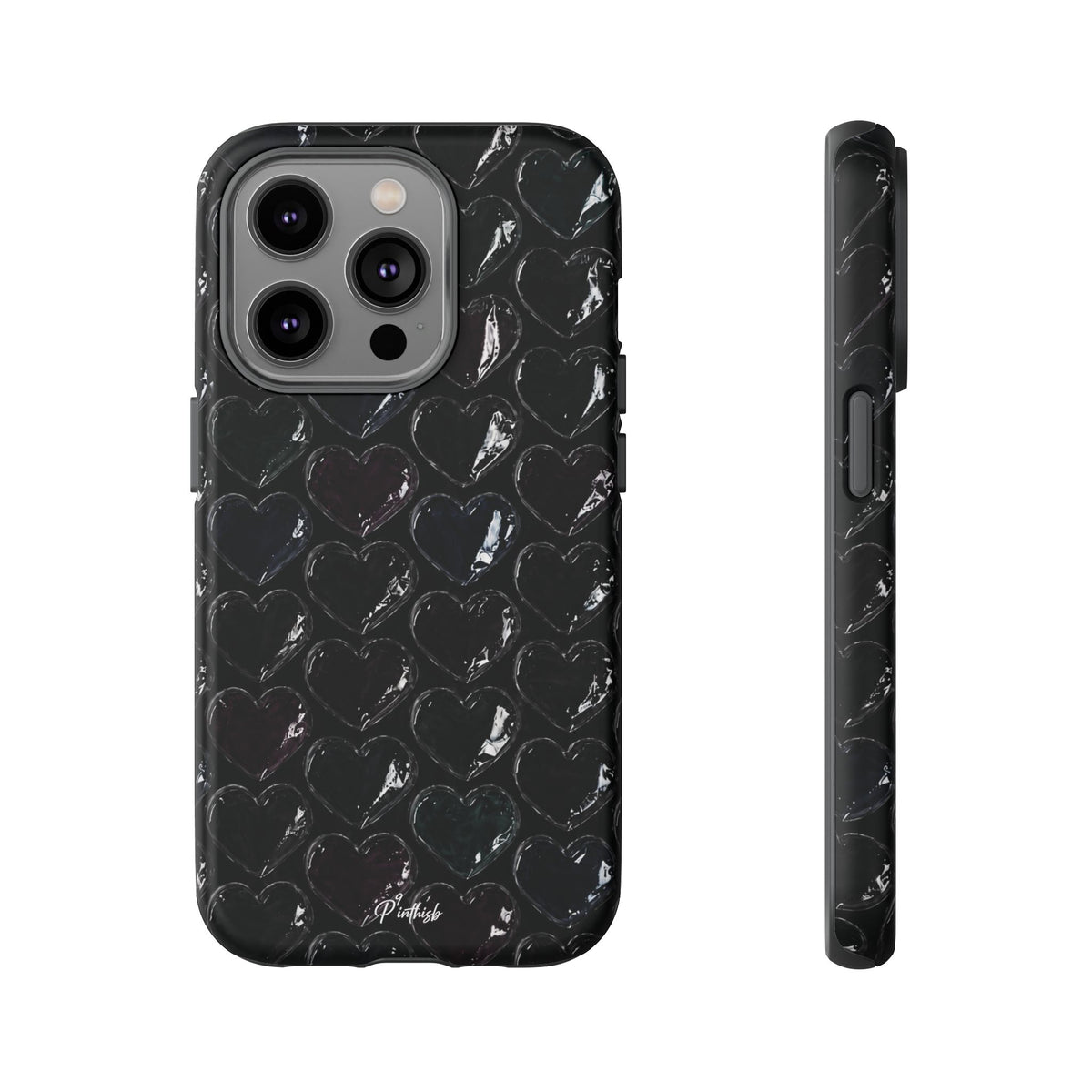 Black Pop Hearts Tough Case