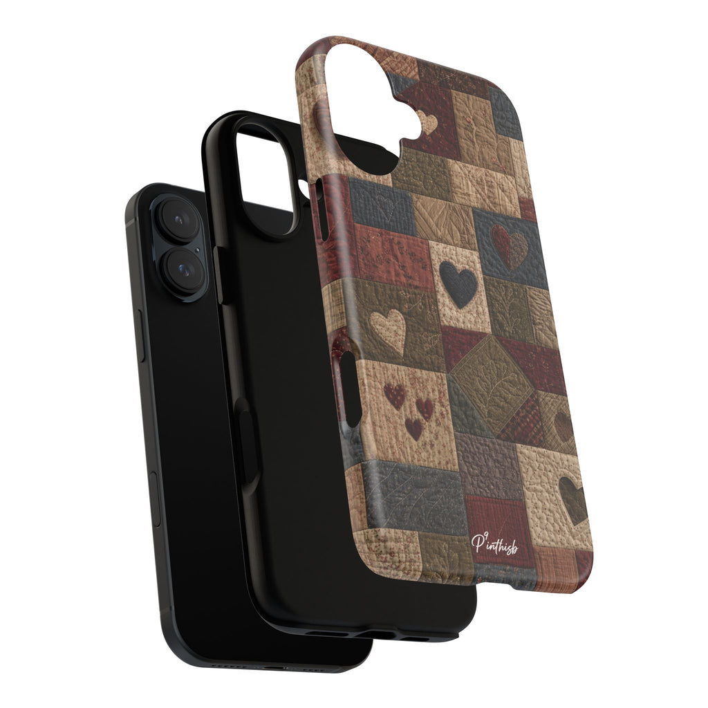Patchwork Hearts Phone Case
