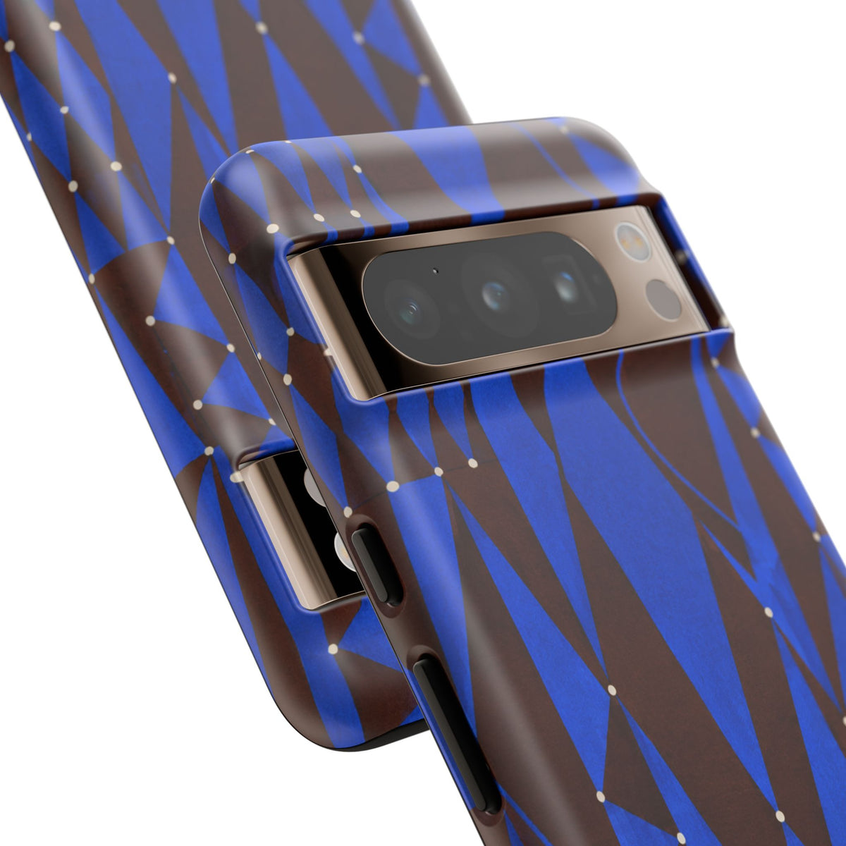 Geometric Blue Diamond Tough Phone Case