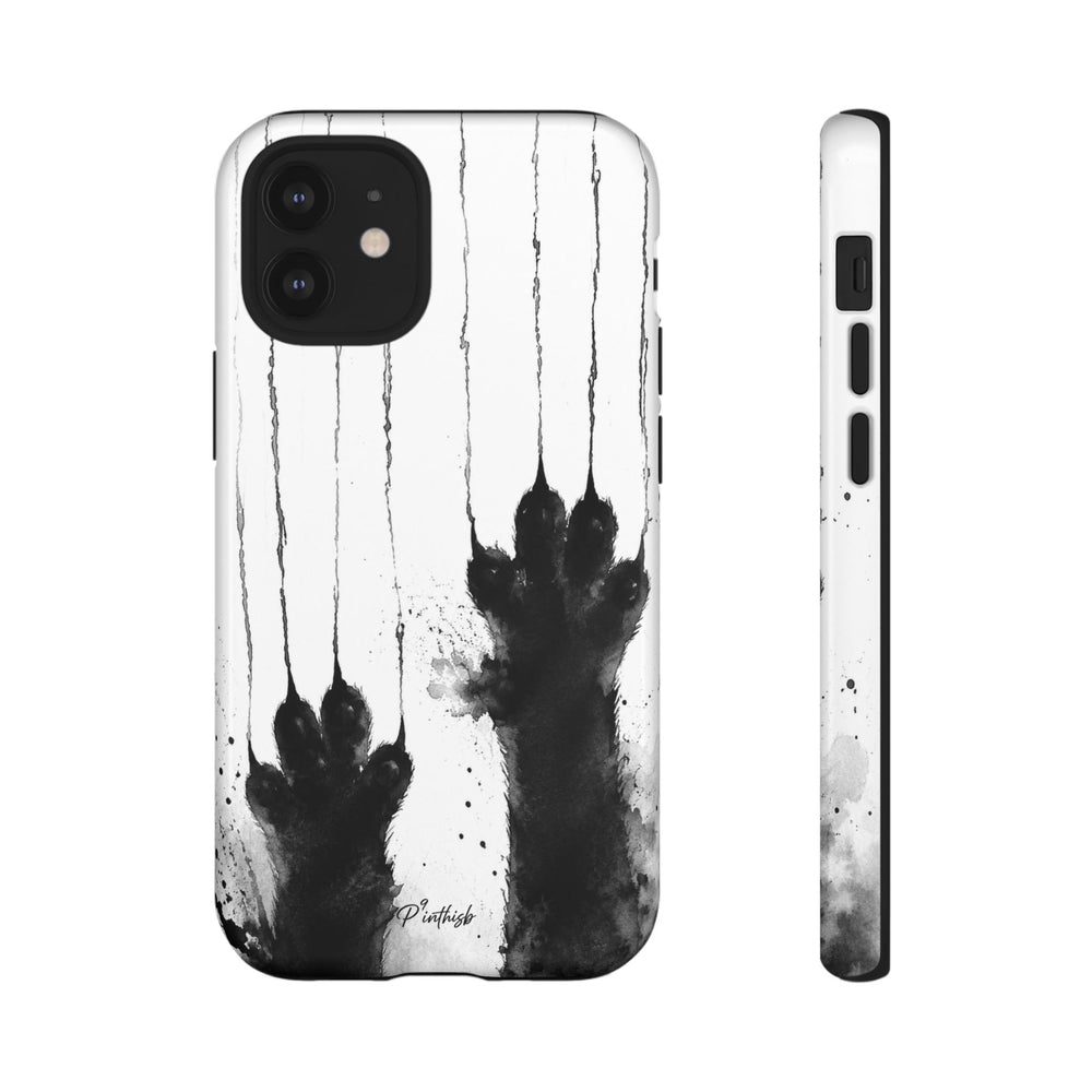 Black Ink Paw Print Tough Case