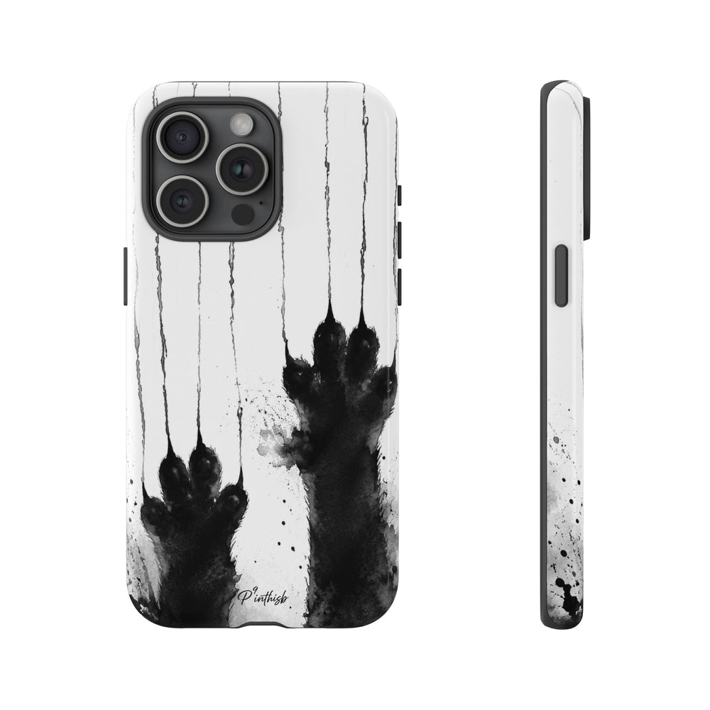 Black Ink Paw Print Tough Case