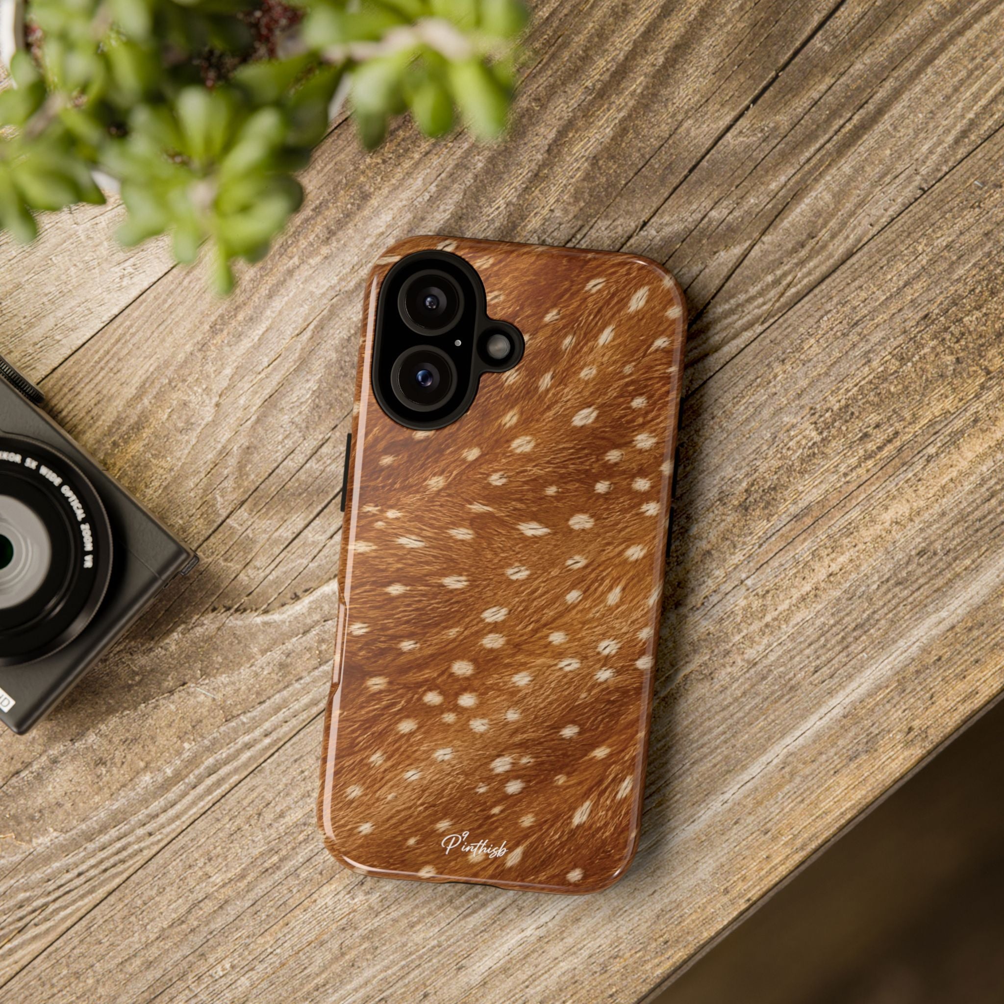 Caramel Deer Pattern Tough Case