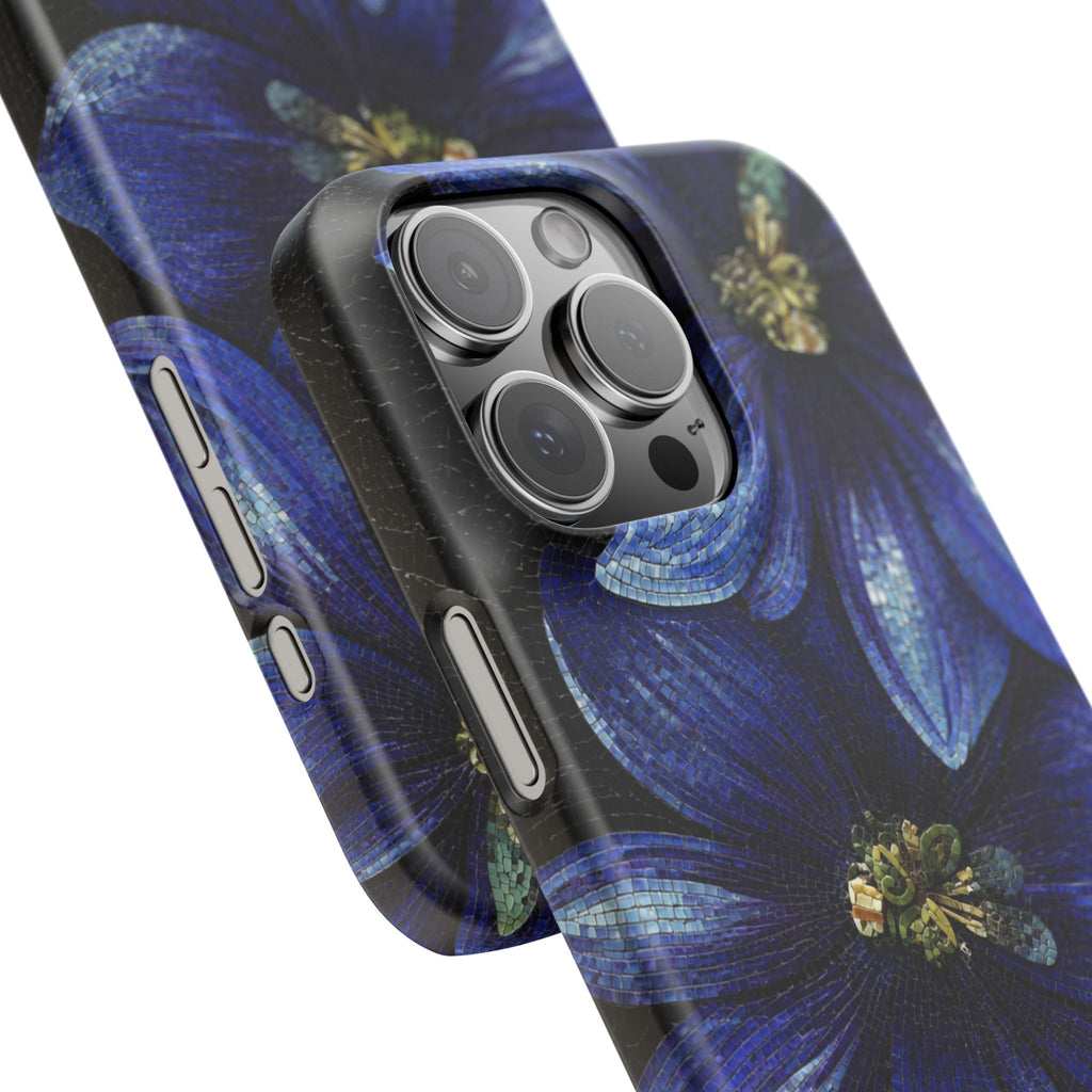 Blue Floral Snap Case
