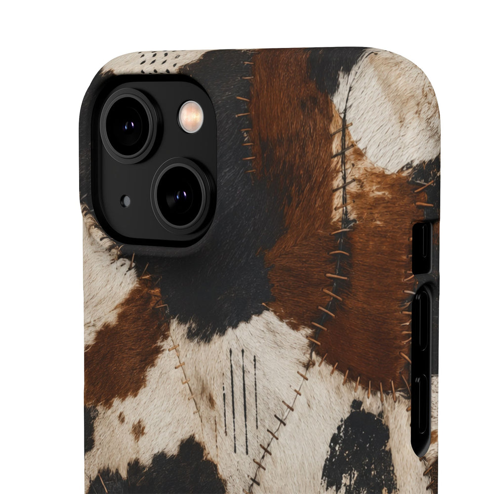 Brown & Black Animal Print Snap Case