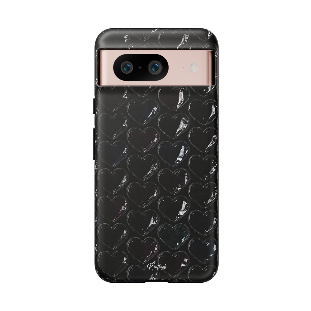 Black Pop Hearts Tough Case