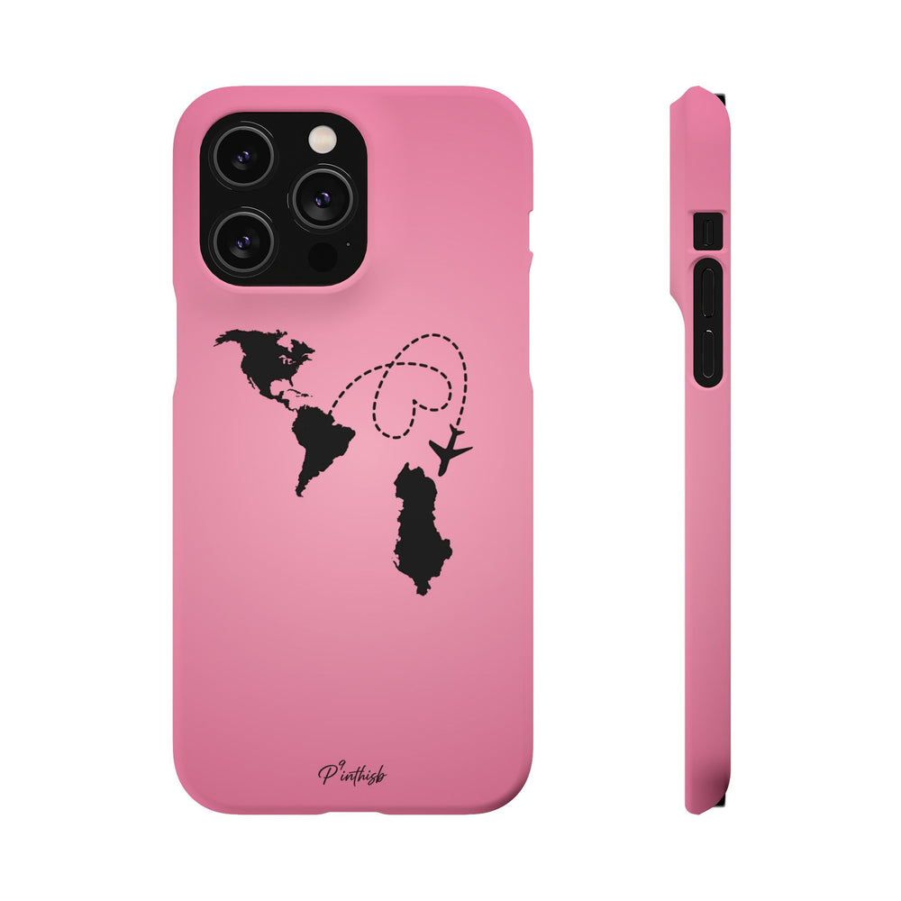 America to Albania Pink Snap Phone Case