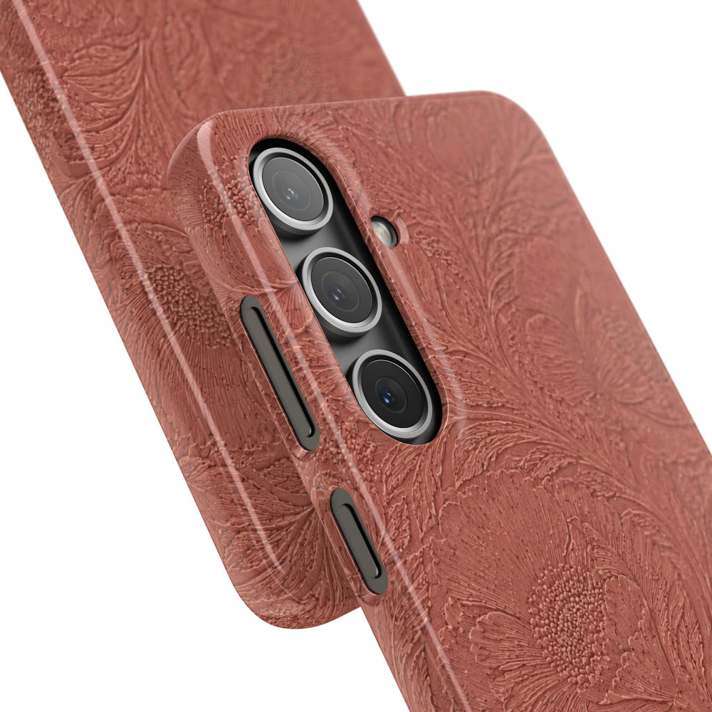 Embossed Floral Snap Case