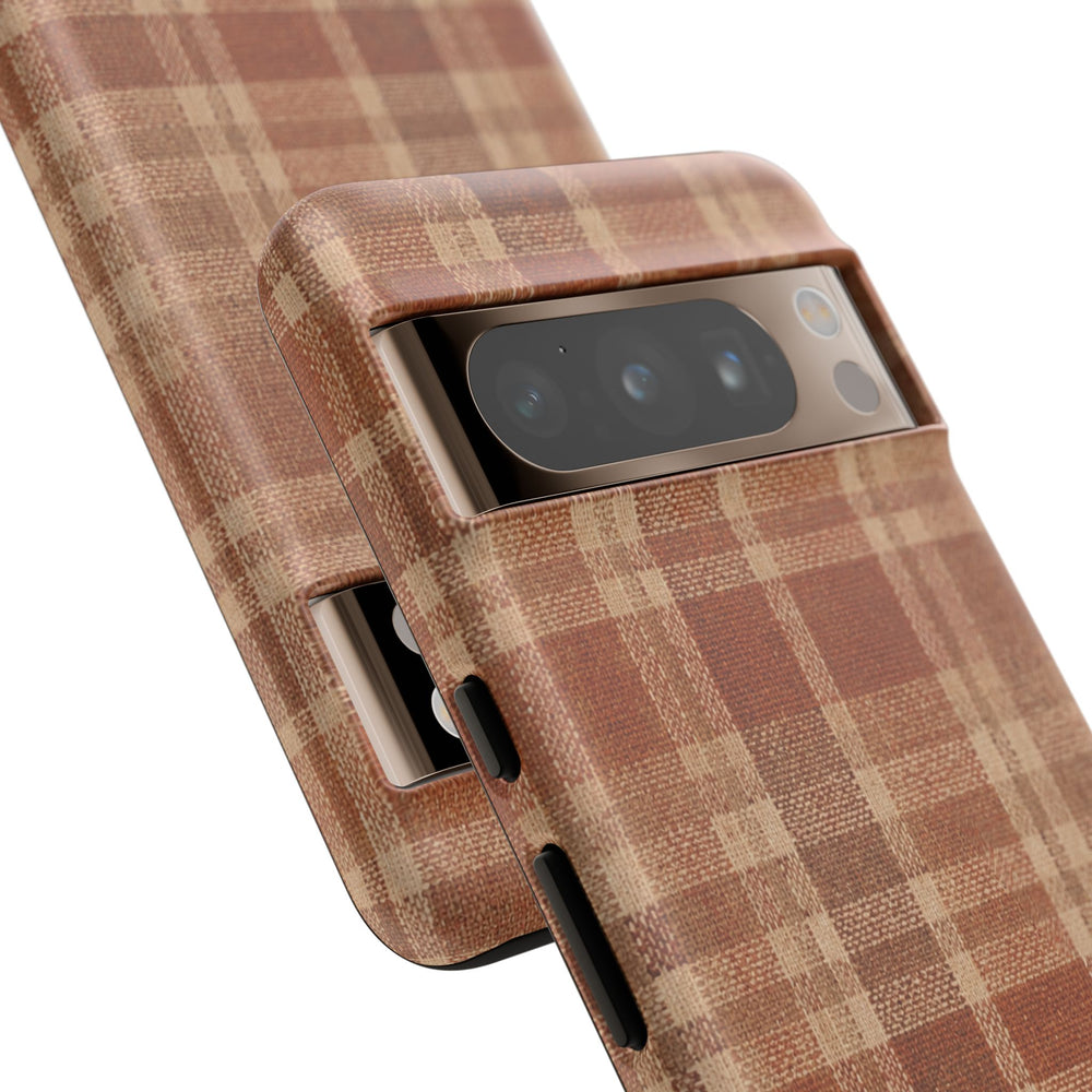 Rustic Brown Cozy Plaid Tough Case