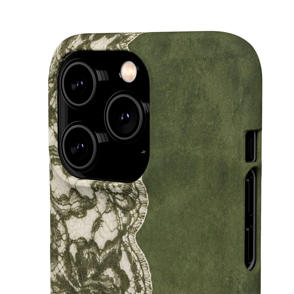 Olive Lace Snap Case